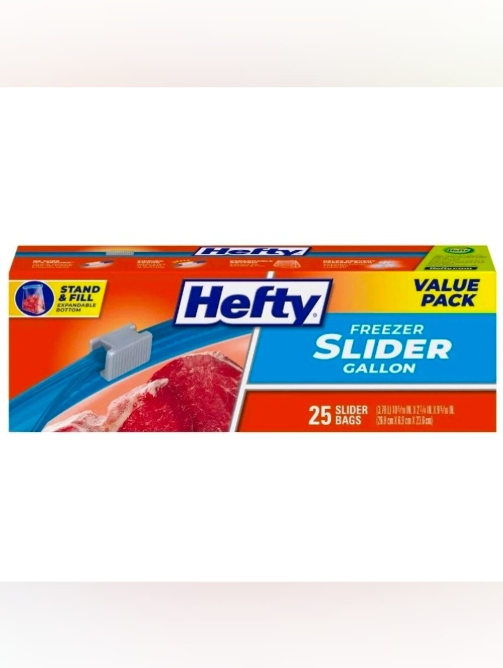 Freezer Slider Gallon Bags, Blue (25 Count) - Value Pack